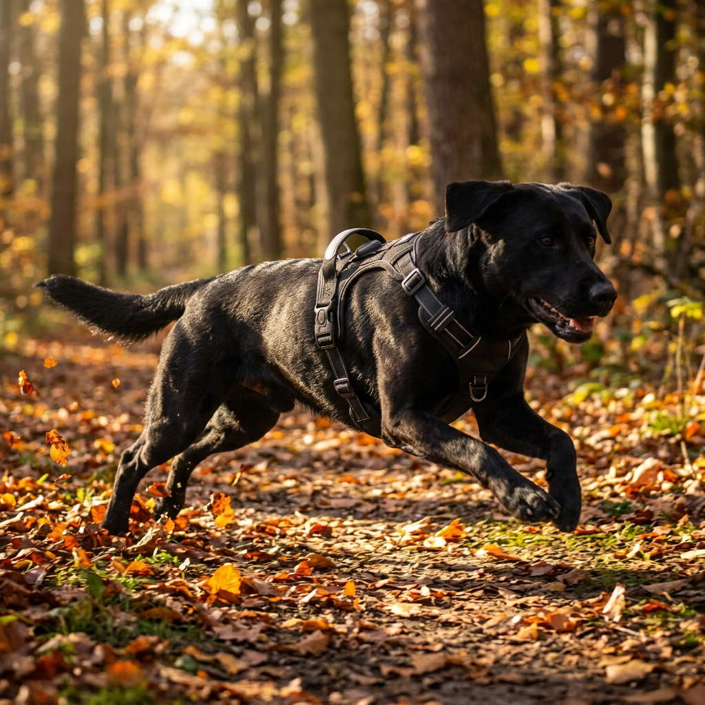 LUNIHARN | Harnais Chien Compatible AirTag & GPS – Réfléchissant & Imperméable