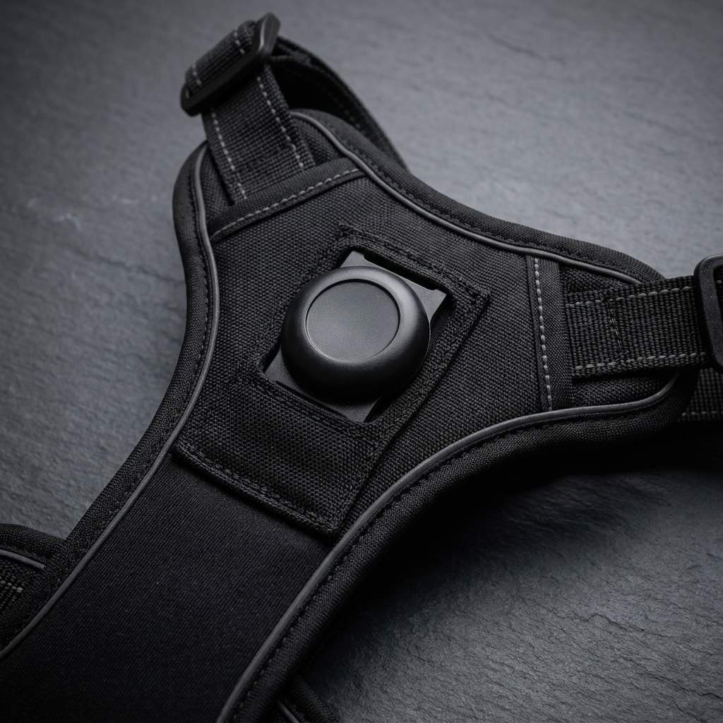 LUNIHARN | Harnais Chien Compatible AirTag & GPS – Réfléchissant & Imperméable