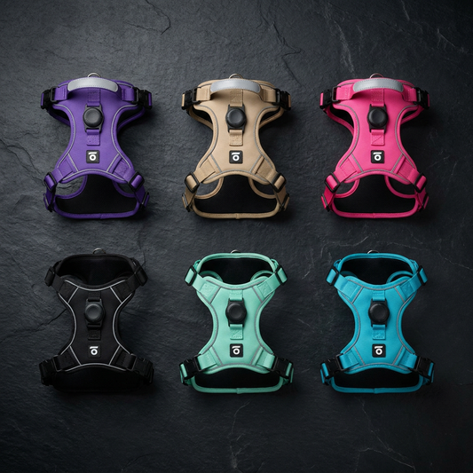 LUNIHARN | Harnais Chien Compatible AirTag & GPS – Réfléchissant & Imperméable