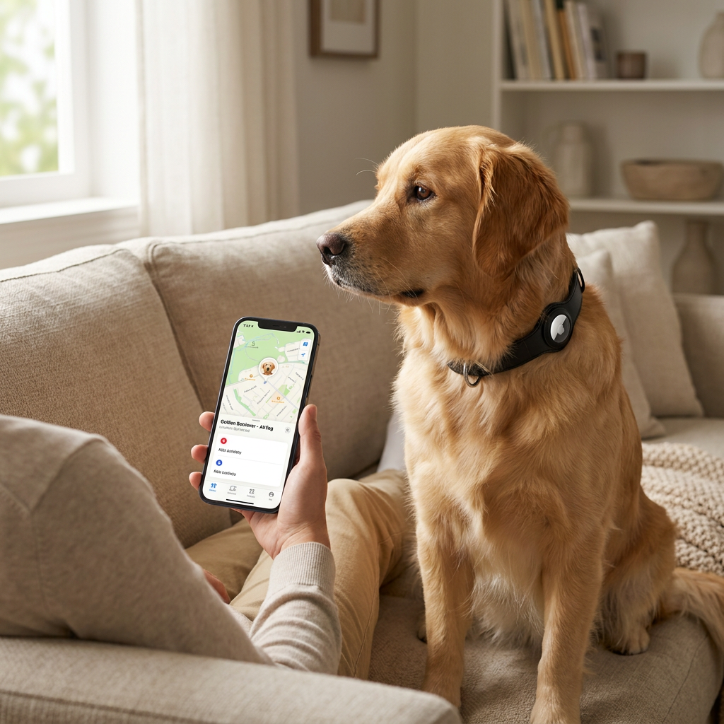 LUNITAG Chien | Collier avec Support AirTag – Réfléchissant & Imperméable